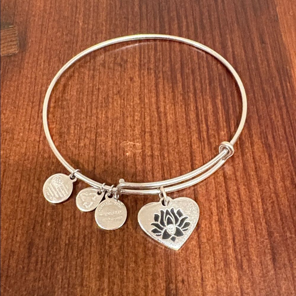 Alex and Ani Lotus Peace Petals Silver Bracelet